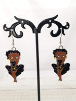 Black Betty Boop Earrings