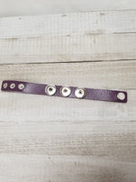 Leather Snap Bracelet, Unisex Cuff Bracelet
