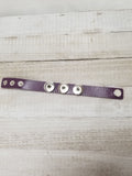 Leather Snap Bracelet, Unisex Cuff Bracelet