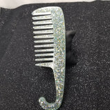 Silver Chunky Glitter Hair Comb