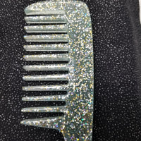 Silver Chunky Glitter Hair Comb
