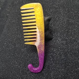 Purple & Gold Hair Comb