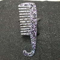Purple Chunky Glitter Hair Comb