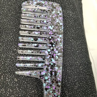 Purple Chunky Glitter Hair Comb