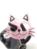 Pink Cat Protection Keychain