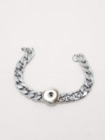 Stainless Steel Snap Button Bracelet