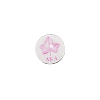 Pink & Green Glass Snap Charms/Buttons