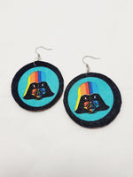 Darth Vader Fabric Earrings