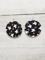 Ghost Fabric Covered Earrings