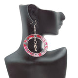 Breast Cancer Ribbon Earrings