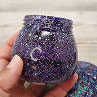 Purple Glitter Honey Pot
