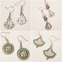 Pink & Green Earrings