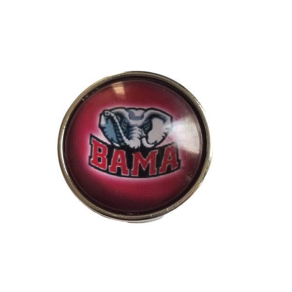 University of Alabama Glass Snap Charms/Buttons