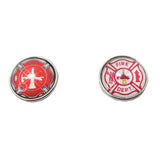 Firefighter Glass Snap Charms/Buttons