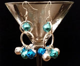 Blue & Silver Jingle Bell Earrings