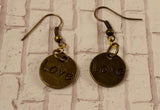 Bronze Heart/Love Earrings