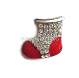 Rhinestone Christmas Stocking Snap Charms/Buttons