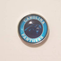Carolina Panthers Glass Snap Charms/Buttons