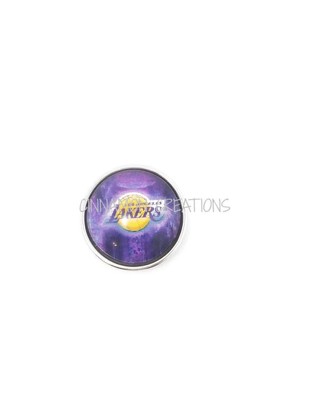 Los Angeles Lakers Glass Snap Button