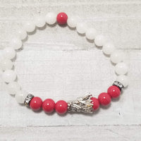 Red & White Dragon Head Bracelet