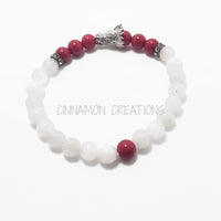 Red & White Dragon Head Bracelet