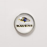Baltimore Ravens Glass Snap Charms/Buttons