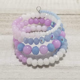 Lavender, White & Light Blue Unicorn Bracelet