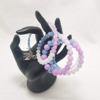 Lavender, White & Light Blue Unicorn Bracelet
