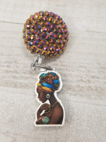 African Woman Badge Reel