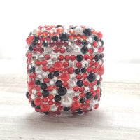 Red, Black & White Bling Airpod Case Cover