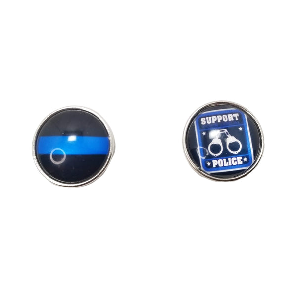 Police Glass Snap Charms/Buttons