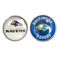 Baltimore Ravens Glass Snap Charms/Buttons